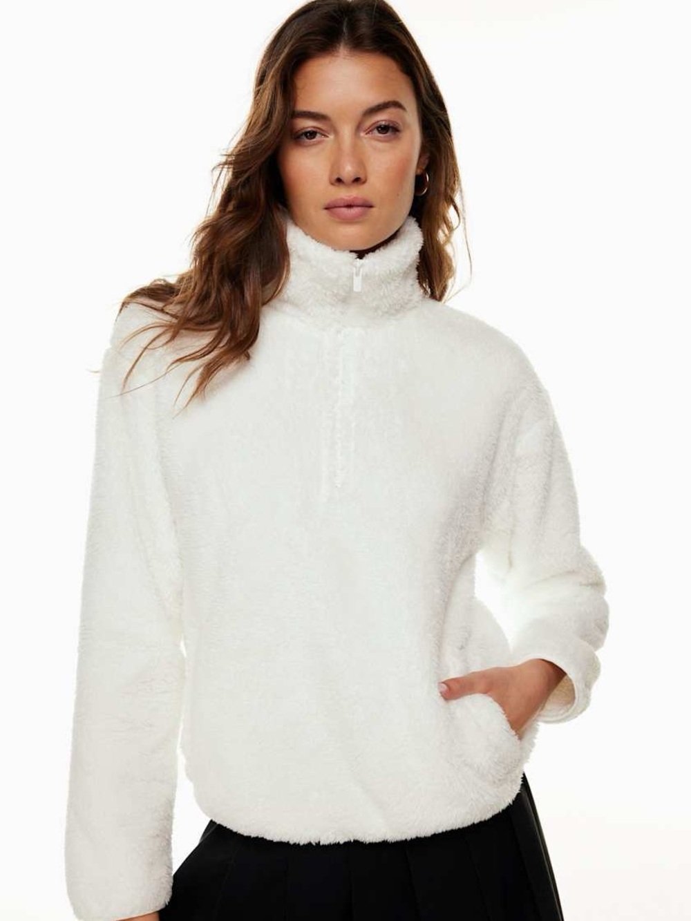 Aritzia Sunday Best | Teddy Quarter 1/4 zip  Kieron Mockneck
